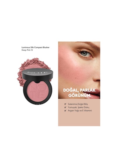 Cosmetics Luminous Silk Compact Blusher 13 Deep Pink Toz Allık Çok Renkli