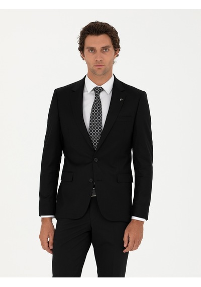 Cacharel Siyah Slim Fit Ceket