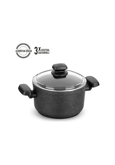 Korkmaz A1342 Ornella Tencere 24x12,5cm Siyah