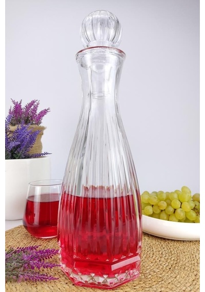 Digithome Linea Cam Kapaklı Su Ve Meşrubat Sürahisi Karaf Şişe 750 Ml - Ln.kır.011.00.000