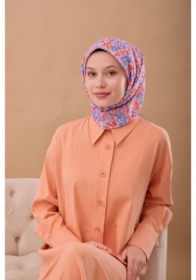 Silk Home Soft Eşarp 73091-07 Ekru, Pembe, Lila, Turuncu