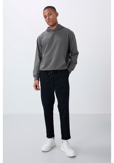 Tommy Life Lacivert Yüzeyi Dokulu Standart Fit Erkek Eşofman Alt - 82154
