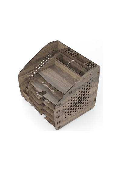 Fx-xl Hexa - 6 Renk - A4 Evrak Rafı Masaüstü Organizer Ceviz - 825756903 Ceviz