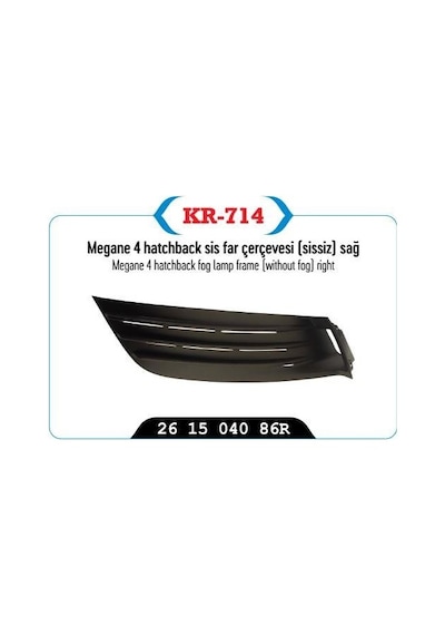 Sis Far Çerçevesı Kapağı Sissiz Sağ Megane Iv Hatcback Model