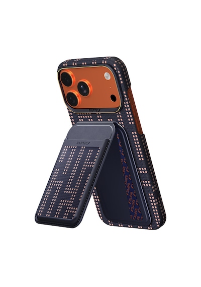 Apple iPhone Uyumlu 17 Pro Max Kılıf Raptic 2in1 Bundle Kit Aramid Skin Grid Serisi Kartlık Ve Karbon Kapak Laci Lacivert