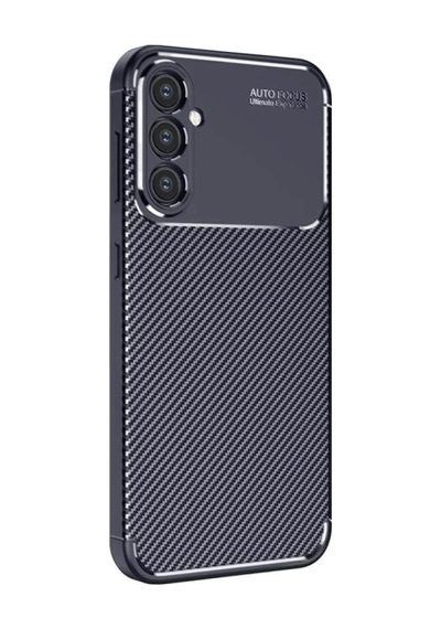 Samsung Galaxy S25 Uyumlu Kılıf Auto Focus Karbon Kapak - Lacivert