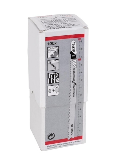 T 345 XF Eko. Ahşap | Metal Kesim Dekupaj Ucu 100'lü 2608634486