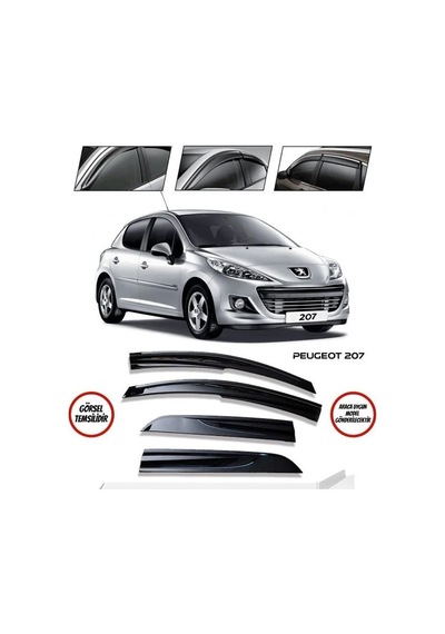 Peugeot 207 Cam Rüzgarlığı - Kutulu Gönderim - Lazer Kesim