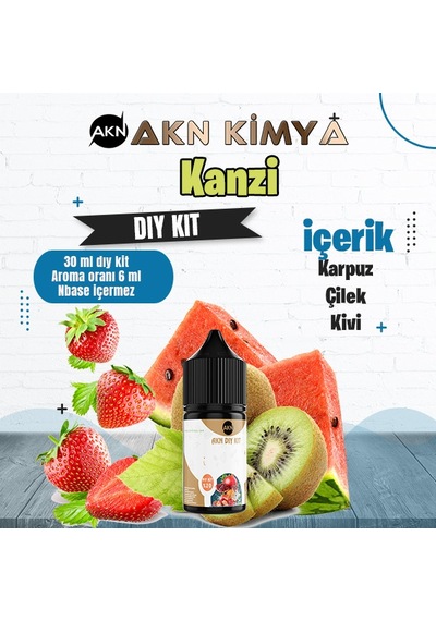 Twelve Monkey Kanzi Dıy Kit Karpuz Çilek Kivi Gıda Aroması %20 Oranda Aroma İçerir Hazır Değildir 30 Ml