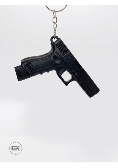 G19 Model Tabanca Anahtarlık Kılıflı, Klipsli Siyah