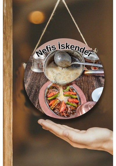 İskender Salonu Için Duvar, Kapı, Çift Taraflı Askılı Pano Karşılama Tabelası, Restoran Süs Dekor