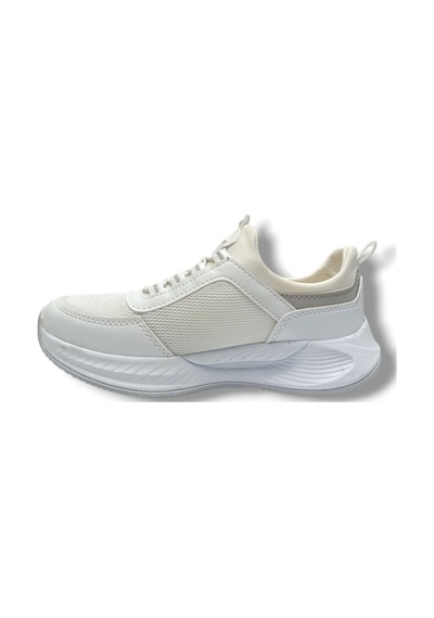 Acropol 137-26 Anorak Slip On Anatomik Kadın Sneaker Beyaz Gümüş 36-40