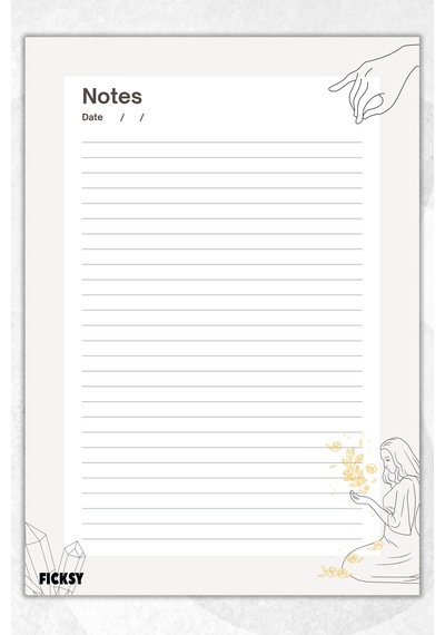 A5 Bloknot Çizgili Defter - 50 Yaprak - Memopad - Notepad - Not Defteri - Not Kağıdı Gri Gri