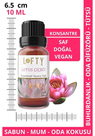 Lofty Lotus Çiçeği Uçucu Yağ Buhurdanlık Esansı Oda Kokusu 10 ML