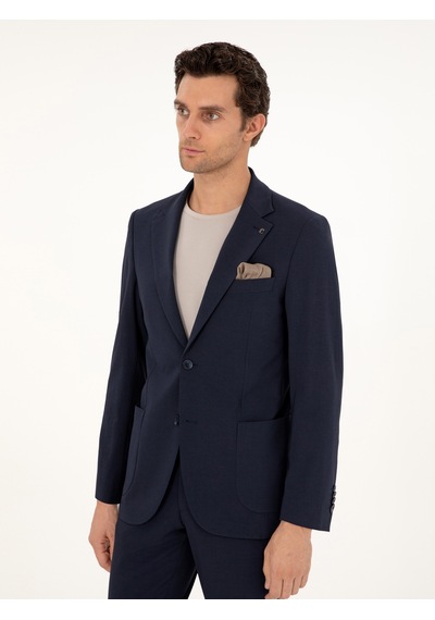 Cacharel Koyu Lacivert Slim Fit Takım Elbise Cacharel Koyu Lacivert Slim Fit Takım Elbise
