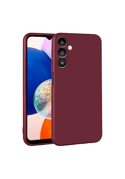 Zore Samsung Galaxy Uyumlu A14 Kılıf Omsy Premier Silikon Kapak - Mürdüm