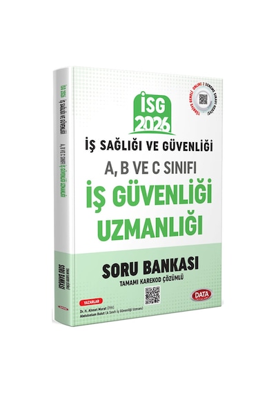 Data 2026 İsg İş Sağlığı Güvenliği A, B Ve C İş Güvenliği Uzmanlığı Tamamı Çözümlü Soru Bankası Data Yayınları