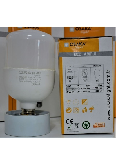 30 Watt Led Ampul Beyaz 6500 K E27