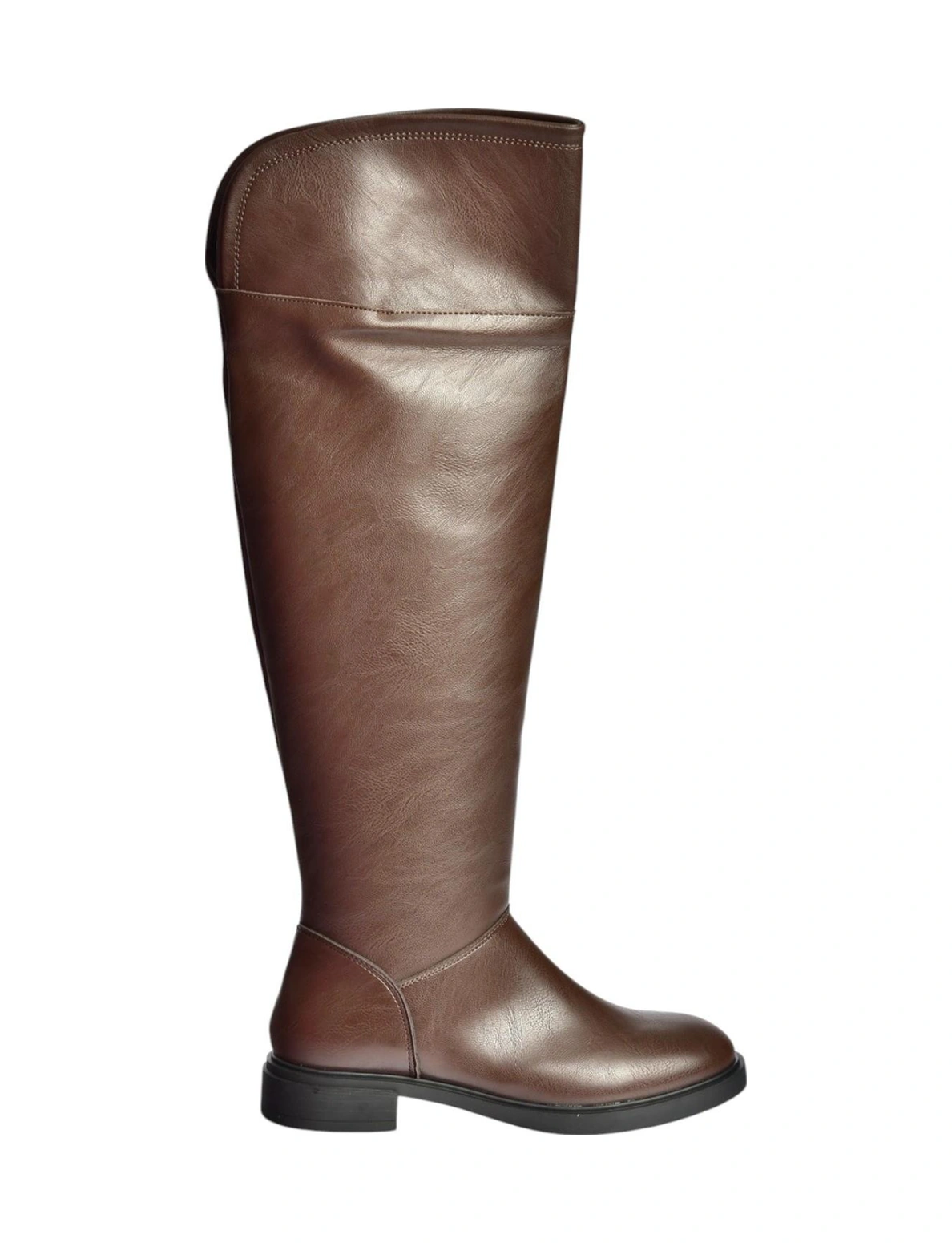 Fox Shoes V973801009 Kahverengi Alçak Topuklu Diz Üstü Klasik Kadın Binici Çizme Kahverengi-suni Deri Fox Shoes V973801009 Kahverengi Alçak Topuklu Diz Üstü Klasik Kadın Binici Çizme Kahverengi-suni Deri