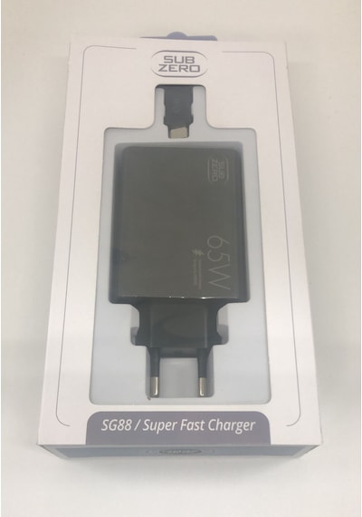 Subzero Honor Magic7 Lite Uyumlu 3 Girişli Usb+pd+pd 65w Süper Fast Type-c Şarj Aleti + Kablo