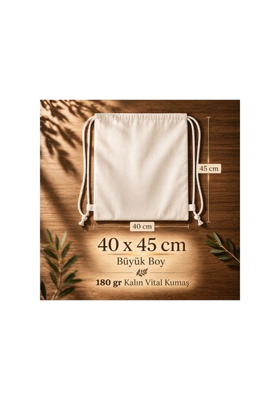 Hodie Collection Hodie Erguvan Baskılı Büzgülü Sırt Çantası 40x45 Cm 180 Gr Kalın Kumaş Günlük Kullanım Ekru - 867709725 Ekru - 867709725 Ekru