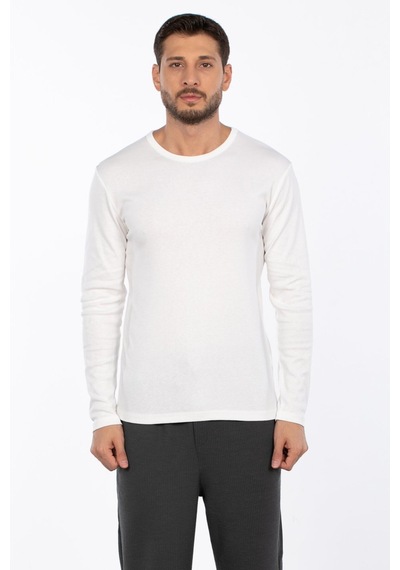 Barrels And Oıl Erkek Bisiklet Yaka Sweatshirt - Ekru Ekru