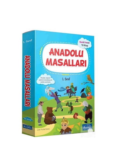 Anadolu Masalları Seti (Renkli Heceli 10 Kitap) (1. Sınıflar I.