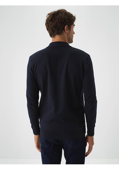 Xint Lacivert Pamuk Dokulu Regular Fit Kazak 801868