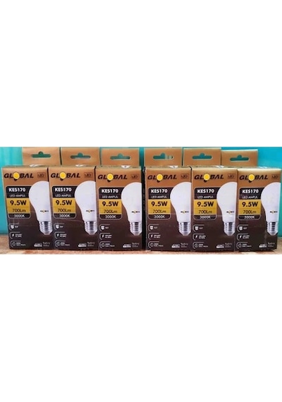 Global 9.5w Led Ampul Beyaz Adetli 4 Adet