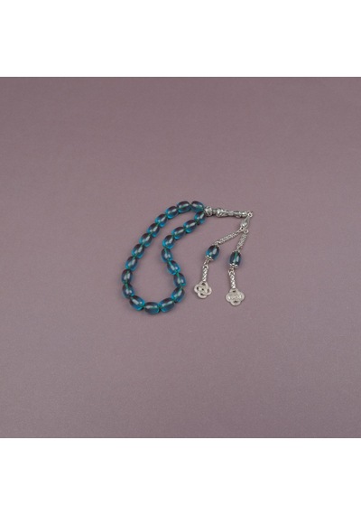 Ateş Kehribar Kapsül Kesim Maskot 9x12mm Tesbih- Yeşil