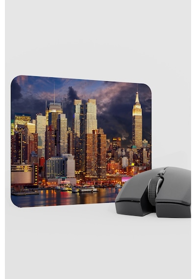 New York Amerika V5 22x18 Gaming Kauçuk Kaymaz Taban Mouse Pad Fare Altlığı