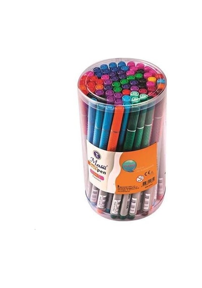 Masis S5304-72 Softpen Fineliner Kalem 72'lik Pvc Kavanoz