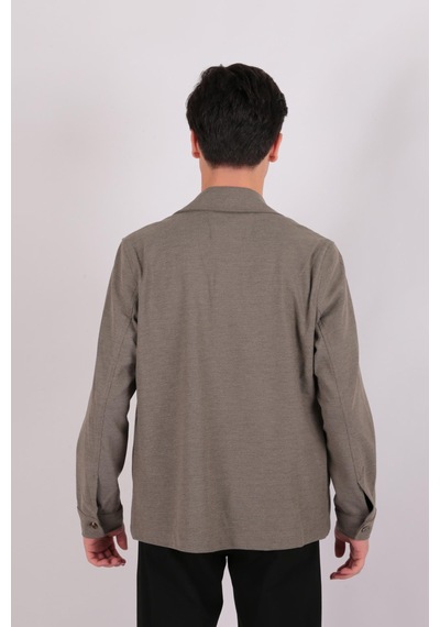 Twın Lıon Twin Lıon 1033 Slimfit Dış Gömlek Mont Haki