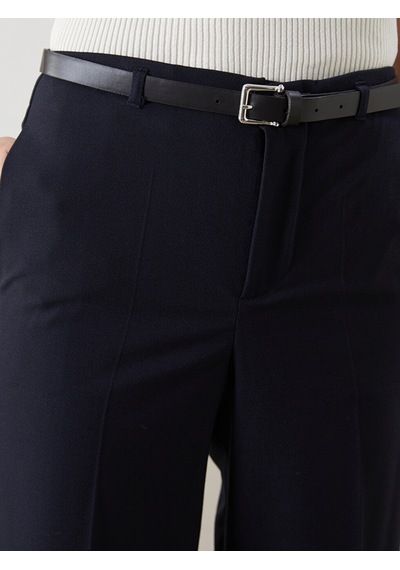 Lcw Vision Lacivert Beli Kemerli Dar Fit Kadın Pantolon