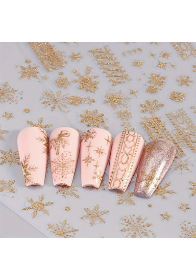 Nail Art Fantezi Slider Stiker Gökkuşağı Ve Pastel F-1001 Beyaz