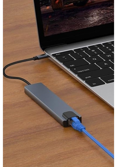 10'u 1 Arada Type-c Dönüştürücü Çevirici Cihazı Çoklu Dönüştürücü Vga Rj-45 Usb Dönüştürücü