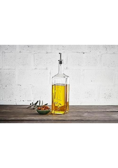 Homemade Metal Tıpalı Yağlık & Sirkelik, Şeffaf, 1 Litre 0