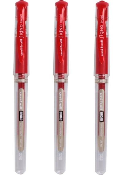 Um-153 Signo Broad 1.0 Kırmızı İmza Kalemi 3 Adet Kırmızı