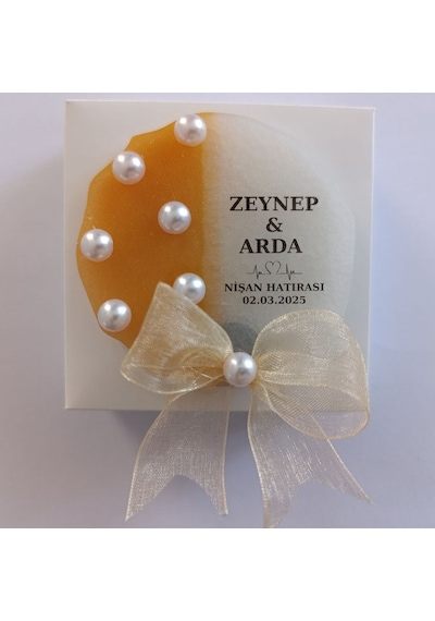 Nişan, Kına, Nikah, 15 Adet Magnet Gold-beyaz