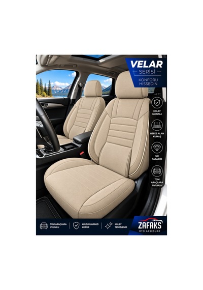 Opel Astra Uyumlu Velar Serisi Keten Oto Koltuk Kılıfı Ortopedik Tam Set