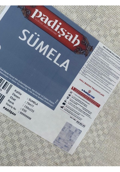 Padişah Halı Sümela 79477 030 Serisi Akrilik Salon Oturma Yatak Odası Halısı Gri - Mavi