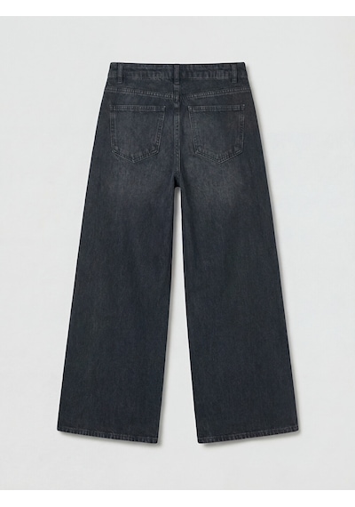 Lcw Jeans Siyah Wideleg Kadın Jean Pantolon