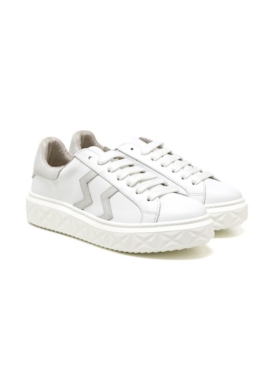 Sneaker Günlük Kadın Mar-25y-209-8825 John May Beyaz-bej Süet Beyaz