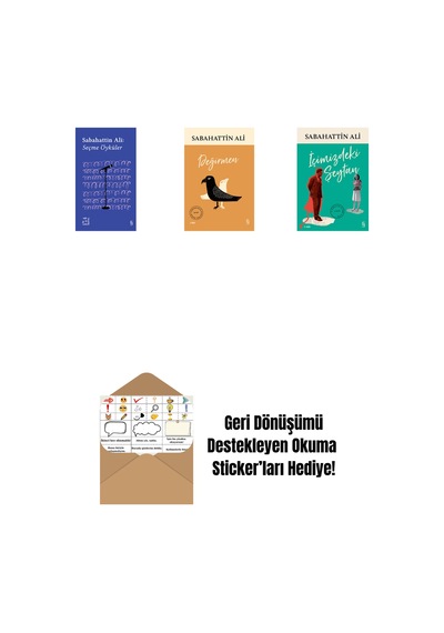 Everest Açıkhava 1 - Sabahattin Ali Seçme Öyküler + Değirmen + İçimizdeki Şeytan + Okuma Sticker'ları