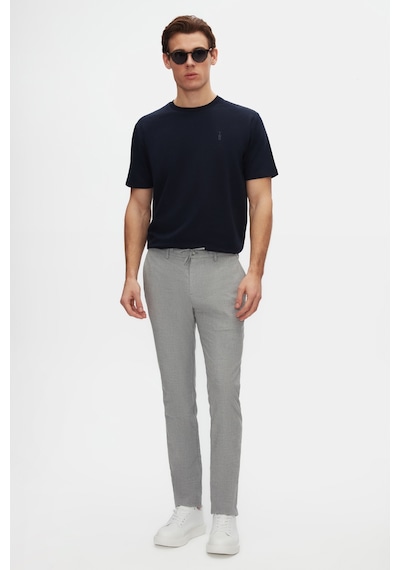 Twn Slim Fit Lacivert Baskılı T-shirt 4ec14ort12025 Lacivert