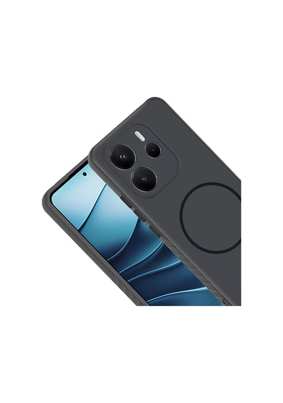 Maks Technology Redmi Note 14 4g Kılıf M-safe Şarj Özellikli Mkst Tea Kapak - Siyah