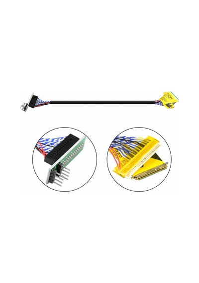 30 / 40 Pin To Dıp8 Lcd Led Ekran Aparatı 2 In 1 Edid Kablo Notebook Dizüstü 24c02 Okuma
