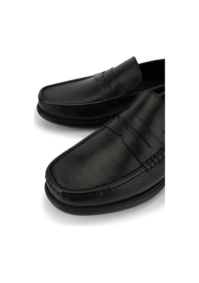 Tamer Tanca Erkek Hakiki Deri Siyah Loafer Ayakkabı 298 3310-4099 Erk Ayk Y26 Sıyah Gutı