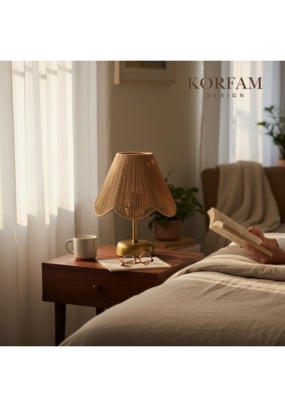 Rosalinda Modeli - Kahverengi Çiçek Şeklinde Kablosuz Pilli Masa & Gece Lambası Çok Renkli