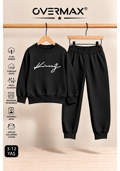 Overmax Italik King Baskılı Kapüşonsuz Sweatshirt Eşofman Takımı 3-12 Yaş Siyah Üst-siyah Alt - 923537849 Siyah Üst-siyah Alt Overmax Italik King Baskılı Kapüşonsuz Sweatshirt Eşofman Takımı 3-12 Yaş Siyah Üst-siyah Alt - 923537849 Siyah Üst-siyah Alt